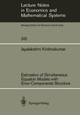Estimation of Simultaneous Equation Models with Error Components Structure by Jayalakshmi Krishnakumar 9783540500315