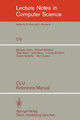 CLU: Reference Manual by Barbara Liskov 9783540108368