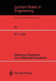 Difference Equations from Differential Equations by Wilbert J. Lick 9783540507390