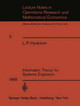 Information Theory for Systems Engineers by L.P. Hyvarinen 9783540042549
