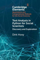 Text Analysis in Python for Social Scientists: Discovery and Exploration by Dirk Hovy
