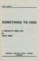 Something to Hide by Leslie Sands 9780856760464