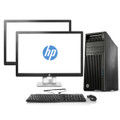 HP Z640 Workstation Desktop - Intel Xeon E5-2620 v3, 16GB RAM, 512GB SSD | Dual Monitor Package