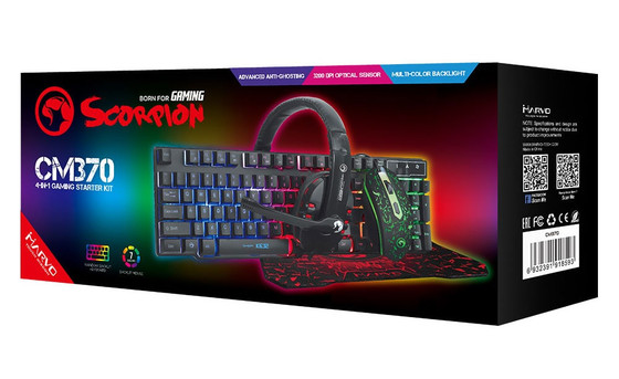 Cougar MX410 MESH-G RGB Gaming PC - Intel Core i7-7700, 16GB RAM, 500GB SSD, ASUS ROG Strix GeForce GTX 1080 + Marvo Scorpion 4-in-1 Gaming Starter Kit