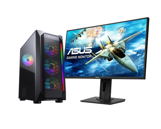 Cougar MX410 MESH-G RGB Gaming PC - Intel Core i7-7700, 16GB RAM, 500GB SSD, ASUS ROG Strix GeForce GTX 1080 + ASUS VG278QR 27" 165Hz Gaming Monitor Combo