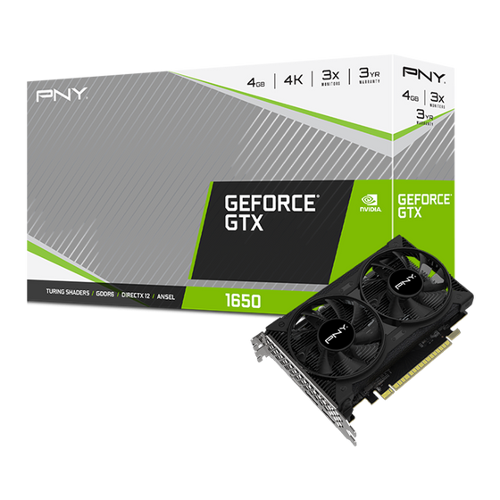 PNY Nvidia GeForce GTX 1650 Dual Fan 4GB GDDR6 Graphics Card 