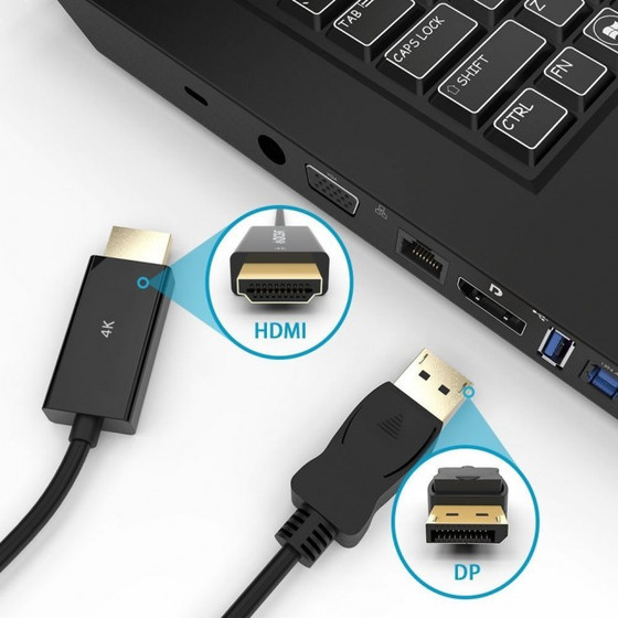 DisplayPort to HDMI Cable 1.8M
