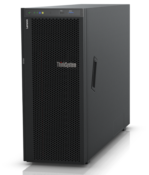 Lenovo ThinkSystem ST550 Tower Server 4U Tower Server - Intel Xeon Silver 4208, 32GB RAM, 2 x 128GB M.2 SSD, 2 x 960GB 2.5" SSD