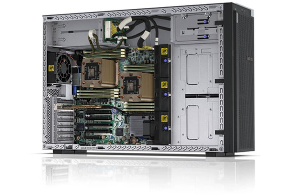 Lenovo ThinkSystem ST550 Tower Server 4U Tower Server - Intel Xeon Silver 4208, 32GB RAM, 2 x 128GB M.2 SSD, 2 x 960GB 2.5" SSD