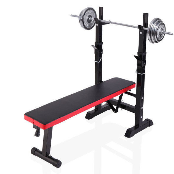 Adjustable Workout Bench with Squat Rack