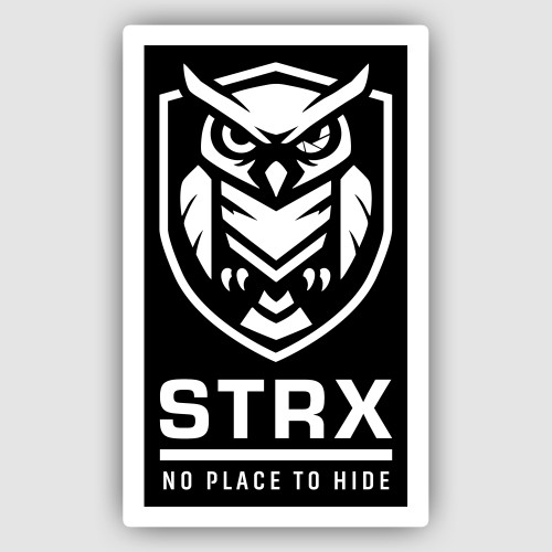 STRX White Logo Sticker