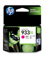 Genuine HP OfficeJet 933XL Magenta Ink Cartridge, HP, black and green packaging with pink ink dot.