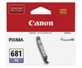 Canon CLI681 Photo Blue ink cartridge, genuine Canon product, PIXMA series, blue color, 681 model.