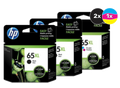 HP 65XL Ink Cartridge Value Pack  - Includes: [2 x Black, 1 x Tri-Colour]