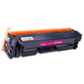 Compatible HP 204A Magenta Toner Cartridge, black and orange design with pink label and barcode.