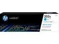 HP Genuine 202A Cyan Toner Cartridge box with LaserJet branding and product details displayed clearly. HP Genuine 202A Cyan Toner Cartridge box with LaserJet branding and product details displayed clearly.