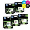 HP 950/951XL Ink Cartridge Value Pack, 2 Black, 1 Cyan, 1 Magenta, 1 Yellow, HP brand.