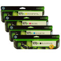 HP 970XL, 971XL Ink Cartridge Value Pack, green and black packaging, includes black, cyan, magenta, yellow.