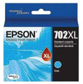 Epson 702XL Cyan Ink Cartridge, standard capacity, original Epson product, cyan color, XL yield.