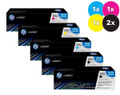 HP 125A Toner Cartridges Value Pack  - Includes: [2 x Black, 1 x Cyan, Magenta, Yellow]