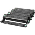 Compatible black toner cartridges, printer components with green accents, for Compatible Printer Cartridges and Toner Cartridges.