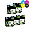 HP 955XL Ink Cartridge Value Pack, 2x Black, 1x Cyan, Magenta, Yellow, HP brand packaging.
