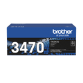 Brother TN3470 Toner Cartridge box, blue and black packaging with white Brother logo and text.