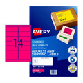 Avery Laser Lb Pnk L7163FP 14Up Pk25 Avery Laser Lb Pnk L7163FP 14Up Pk25