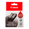 Canon PGI670XL Blk Ink Twin Pk Canon PGI670XL Blk Ink Twin Pk