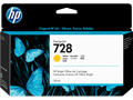 Genuine HP 728 Yellow Ink Cartridge, 130ml, DesignerJet series, HP brand, yellow color, office ink.