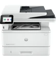 HP Laserjet Pro MFP 4101Fdn Printer, white, touchscreen display, with open paper tray and scanner. HP Laserjet Pro MFP 4101Fdn Printer, white, touchscreen display, with open paper tray and scanner.