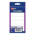 Avery White Rectangle Stickers 19x62mm Box of 10 Genuine