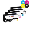 Compatible Brother TN-258XL Toner Cartridge Value Pack, 2x Black, Cyan, Magenta, Yellow, color toner boxes.