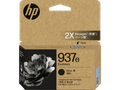 Genuine HP 937e Black Ink Cartridge, High Yield, EcoMode, in original packaging, brown cardboard box. Genuine HP 937e Black Ink Cartridge, High Yield, EcoMode, in original packaging, brown cardboard box.
