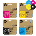 HP 937e Printer Cartridge Bundle, four cartridges, cyan, magenta, yellow, black, HP brand packaging shown.