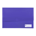 Marbig Polypick Foolscap Document Wallet, purple, genuine, with label on white background.