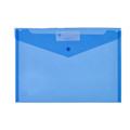 Marbig Doculope A4 Document Wallet, blue, genuine, with label and hole for secure document storage.