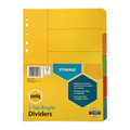 Marbig Indices & Dividers 5 Tab Manillala A4 Brights Marbig Indices & Dividers 5 Tab Manillala A4 Brights