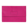 Marbig Slimpick Foolscap Document Wallet in pink color, Genuine leather, rectangular shape with embossed pocket.