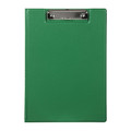 Green A4 Marbig polypropylene clipfolder, genuine original product with metal clip, shown in green color.