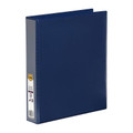 Marbig Clearview A4 2D Insert Binder 38mm, blue colored, genuine product, standing upright. Marbig Clearview A4 2D Insert Binder 38mm, blue colored, genuine product, standing upright.