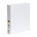 Marbig Clearview A4 4D Ring Binder, 38mm, white, showcasing its spine and barcode label.