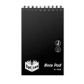 Black Spirax P563B Poly Notebook Reporter 200x127mm spiral bound note pad on white background. Black Spirax P563B Poly Notebook Reporter 200x127mm spiral bound note pad on white background.