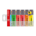 STABILO BOSS Highlighter Set, pack of 6, assorted vibrant colors, including green, blue, red, pink, yellow. STABILO BOSS Highlighter Set, pack of 6, assorted vibrant colors, including green, blue, red, pink, yellow.