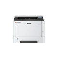 Kyocera PA4000X Laser printer, white and black, front view, showcasing brand logo and compact design.
