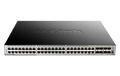 D-Link 52-Port Layer 3 Stackable Gigabit PoE Switch with 4 10GbE Ports D-Link 52-Port Layer 3 Stackable Gigabit PoE Switch with 4 10GbE Ports