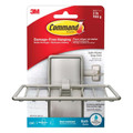 Genuine Command Office Supply Organizer, satin nickel, 3M, damage-free hanging, bathroom accessory.