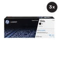 HP 134A Black Toner Cartridge - Three Pack