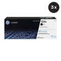 HP 134X Black Toner Cartridge - Three Pack