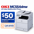 Oki MC554dnw Colour A4 Multifunction Printer Oki MC554dnw Colour A4 Multifunction Printer
